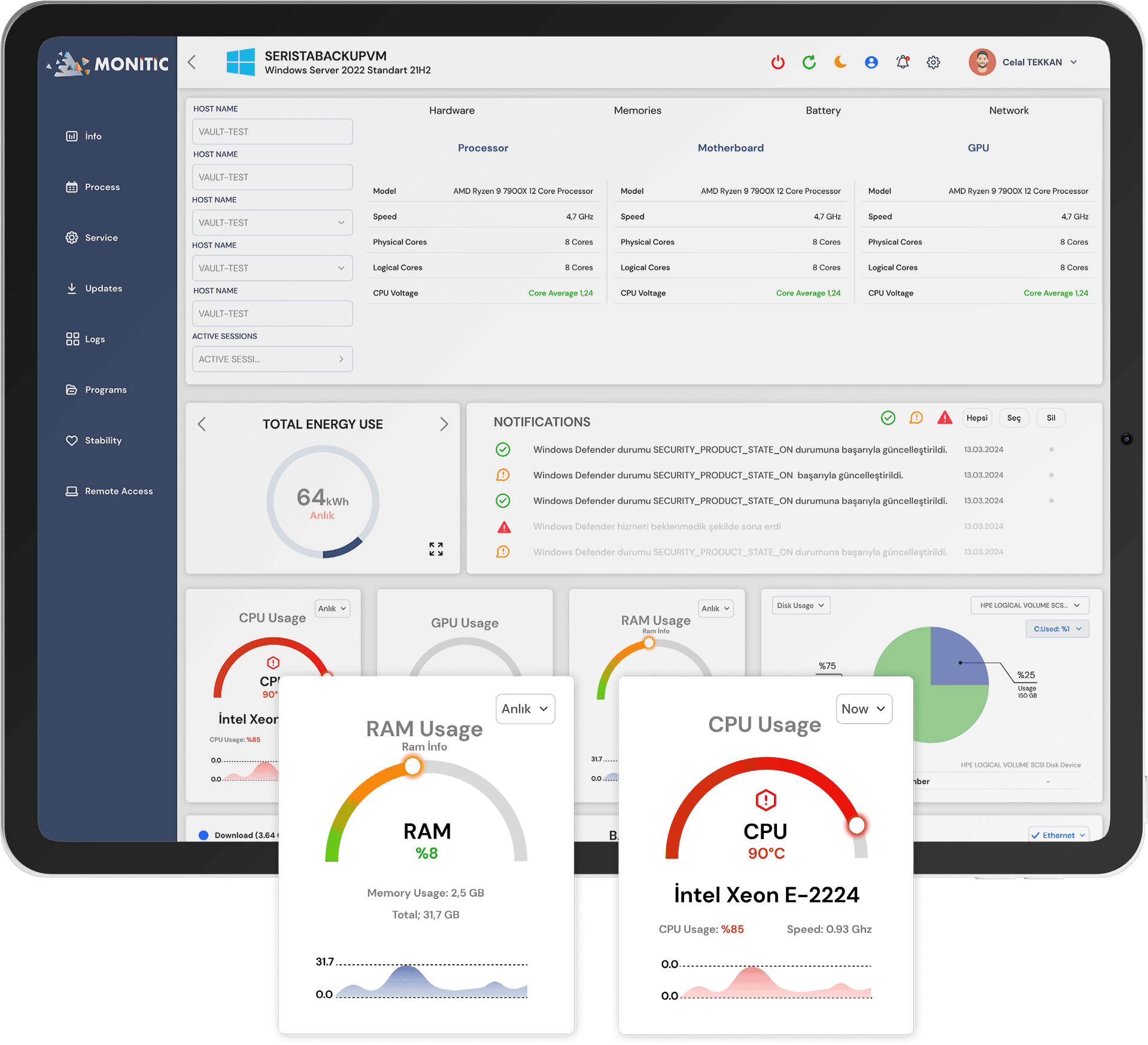 Top - Notch Real - Time Monitoring 
        with Monitic RMM